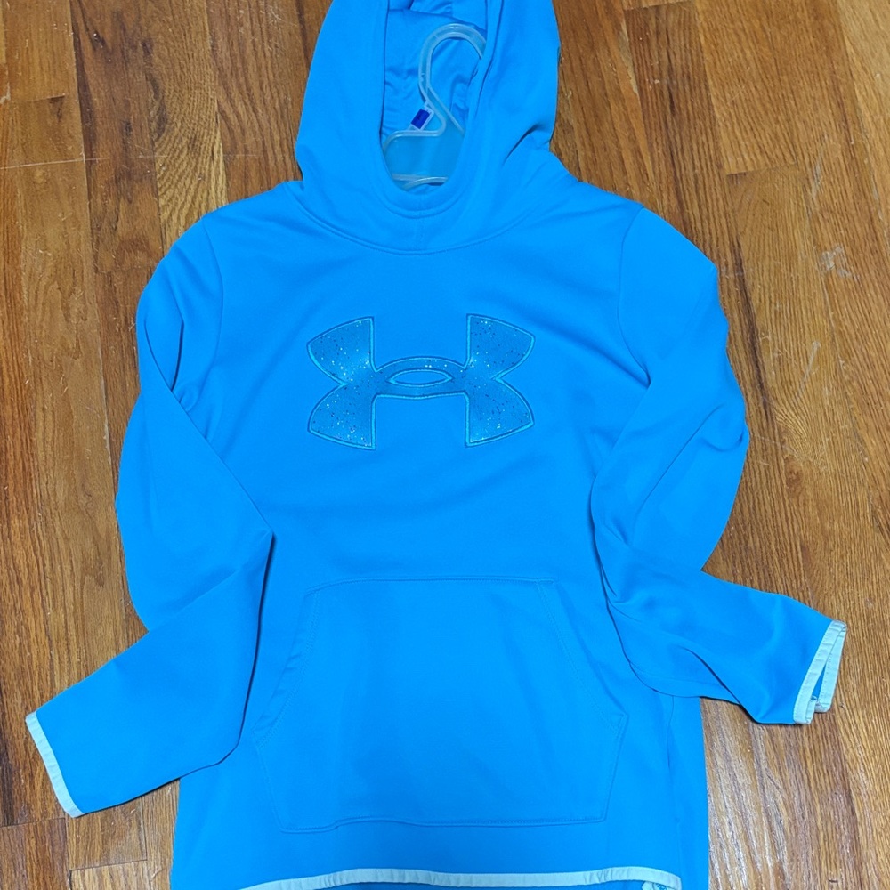 Under Armour Kids Bright Blue Hoodie with Logo